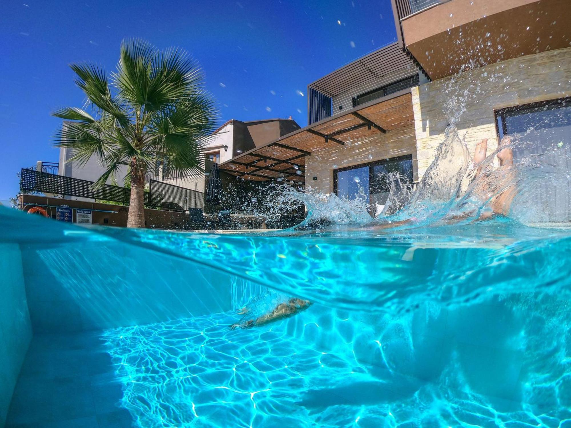 Almi-Cove Hilltop Villas Almyrida  Bagian luar foto