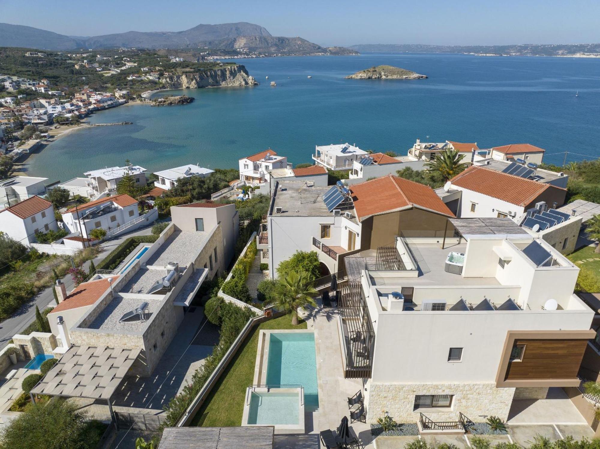 Almi-Cove Hilltop Villas Almyrida  Bagian luar foto
