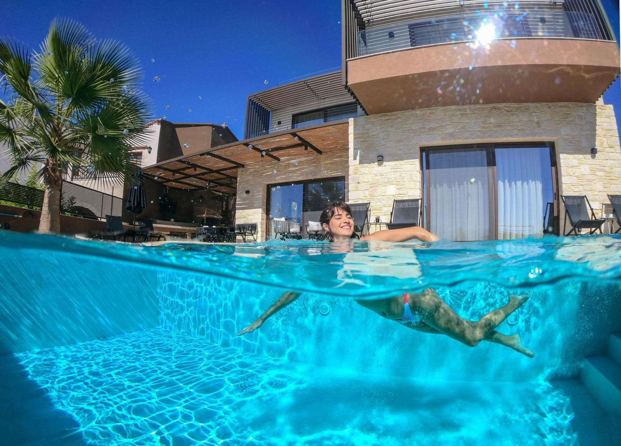 Almi-Cove Hilltop Villas Almyrida  Bagian luar foto